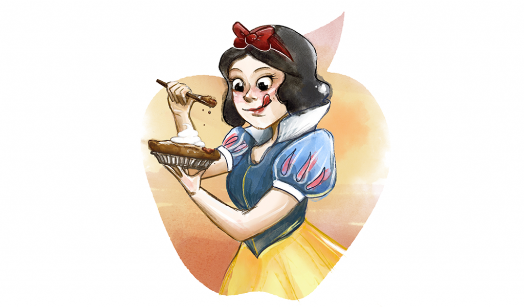 Drawing of Snow White to commemorate 84 years since the first animated feature film was released